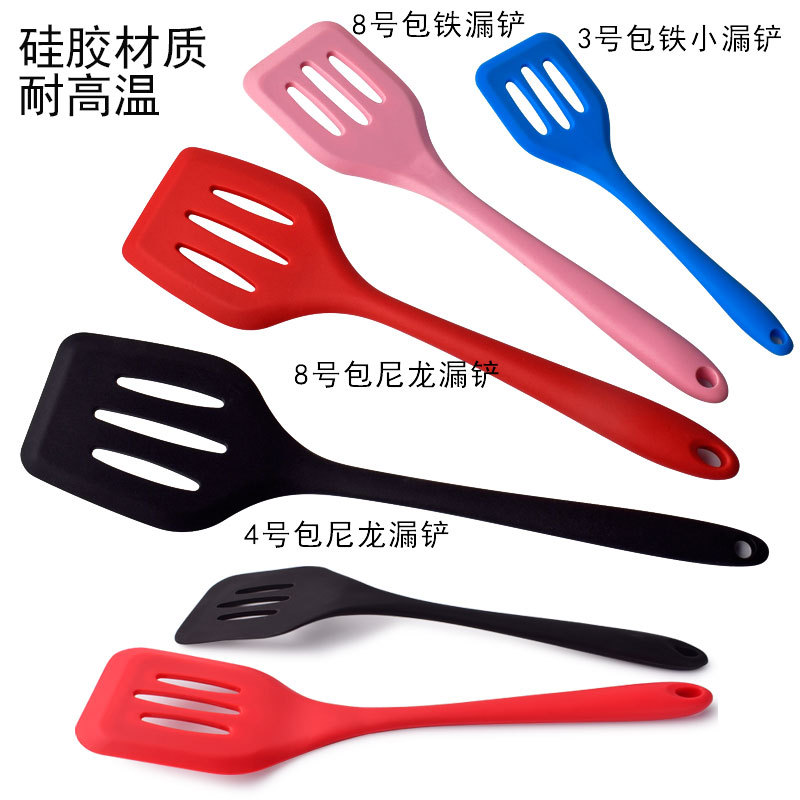 All-Inclusive Handle Silicone Drain Shovel High Temperature Resistant Spatula Non-Stick Pan Spatula Silicone Spatula Cooking Kitchenware