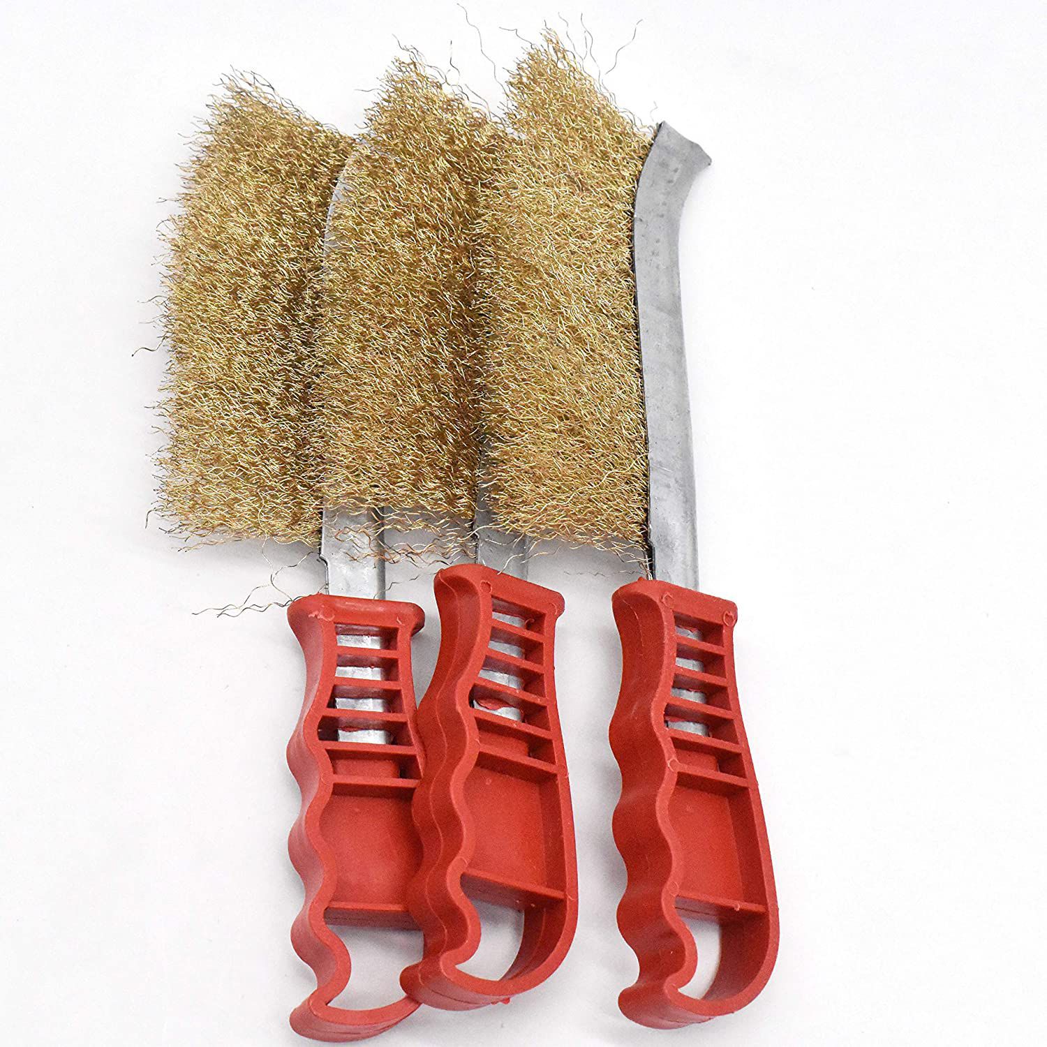 6件套钢黄铜尼龙钢丝刷坚固的刷毛用于去除锈蚀油漆清洁工具