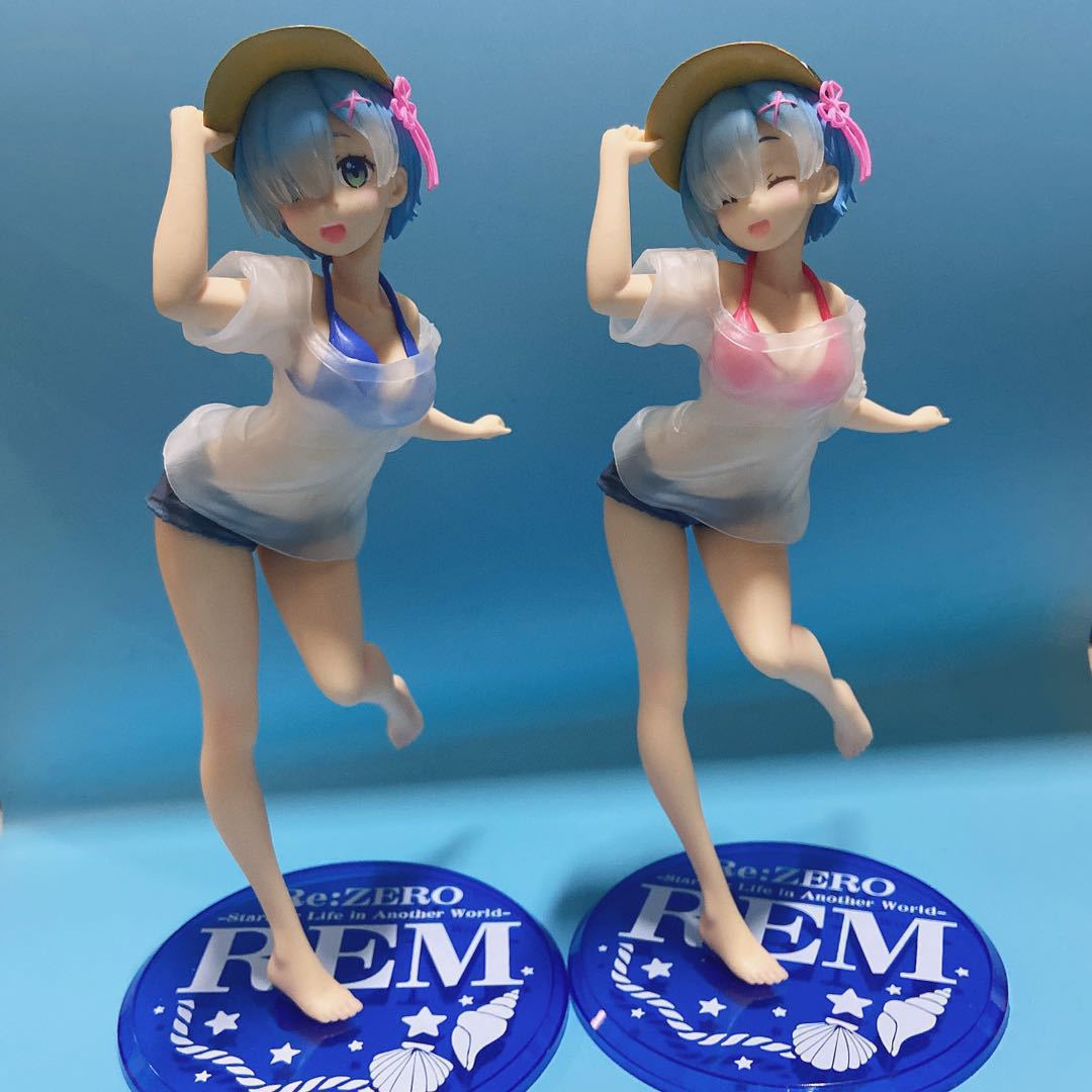 从零开始的异世界生活大眼 闭眼 景品 蕾姆 雷姆水着泳装 手办