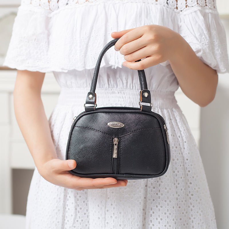 妈妈手提包中年小巧款婆婆牛津小布包大容量便当包奶奶外婆外出
