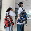 2021 new pattern Korean Edition Simplicity Graffiti Backpack Middle and high school student schoolbag Hip hop leisure time travel knapsack