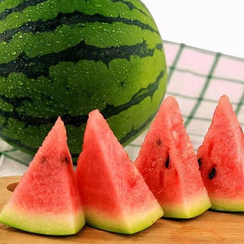 新鲜海南冰糖麒麟西瓜甜美多汁水果薄皮黑籽产地现摘包邮