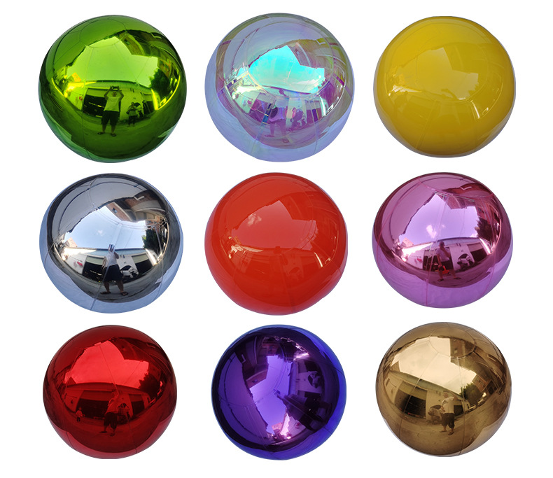 充气彩色炫彩pvc镜面球反射商场酒吧圣诞舞台装饰镜面球气模定制
