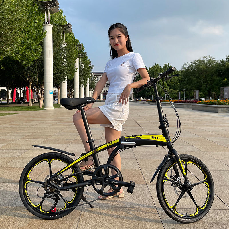 Factory Wholesale Jint20-Inch Folding Bicycle Aluminum Alloy Ultra-Light Portable Adult Variable Speed Installation-Free Bicycle