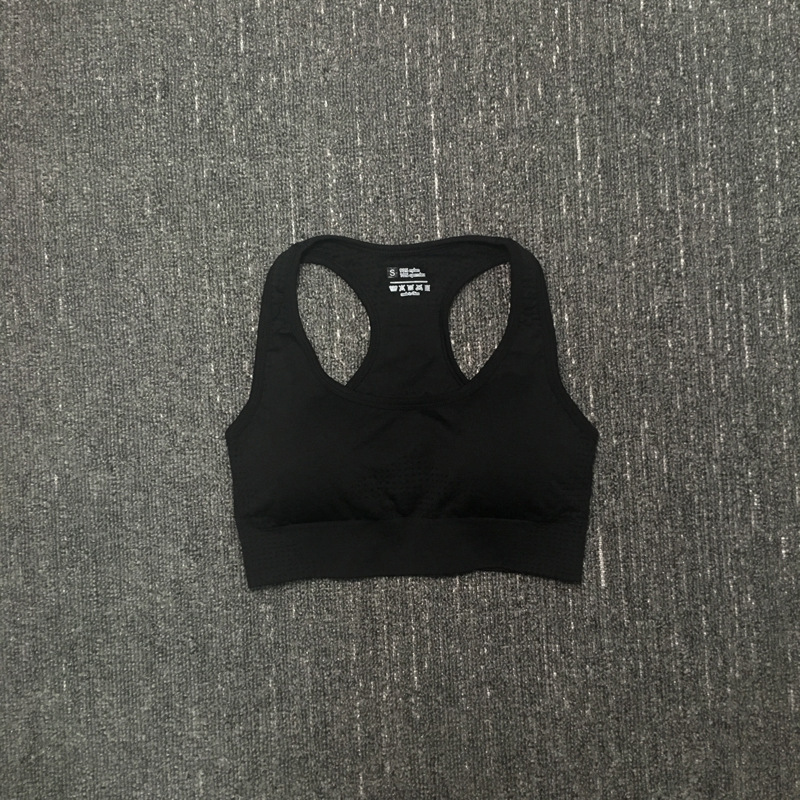 European and American Wear High Strength Shockproof One-Piece Big Chest Fixed Cup Fitness Sports Vest Women's Sexy Yoga Bra