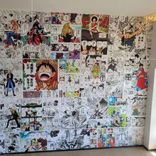 3D卡通动漫海贼王墙纸卧室书房床头背景墙布儿童房二次元漫画壁纸