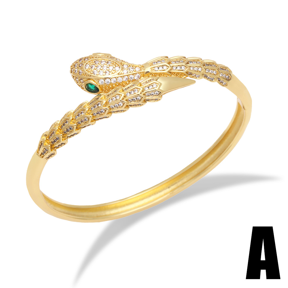 跨境新款首饰欧美个性夸张嘻哈蛇手镯网红时尚复古蛇形手环brf58