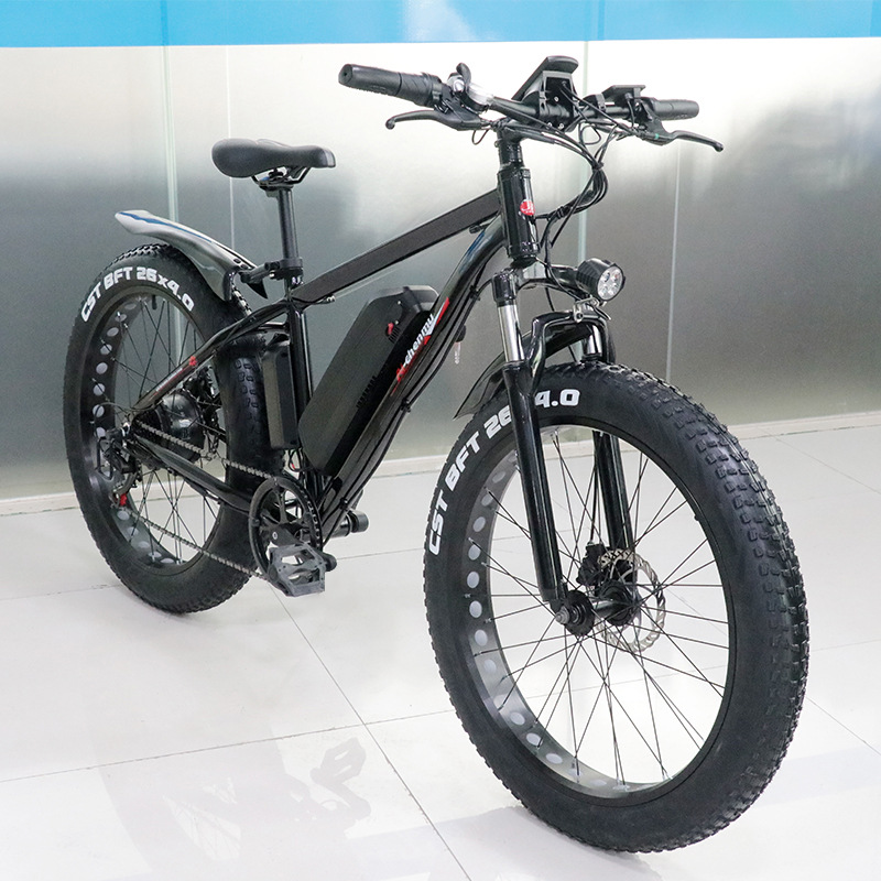 新国标电动变速山地车锂电助力大轮胎雪地自行车男女公路电瓶单车