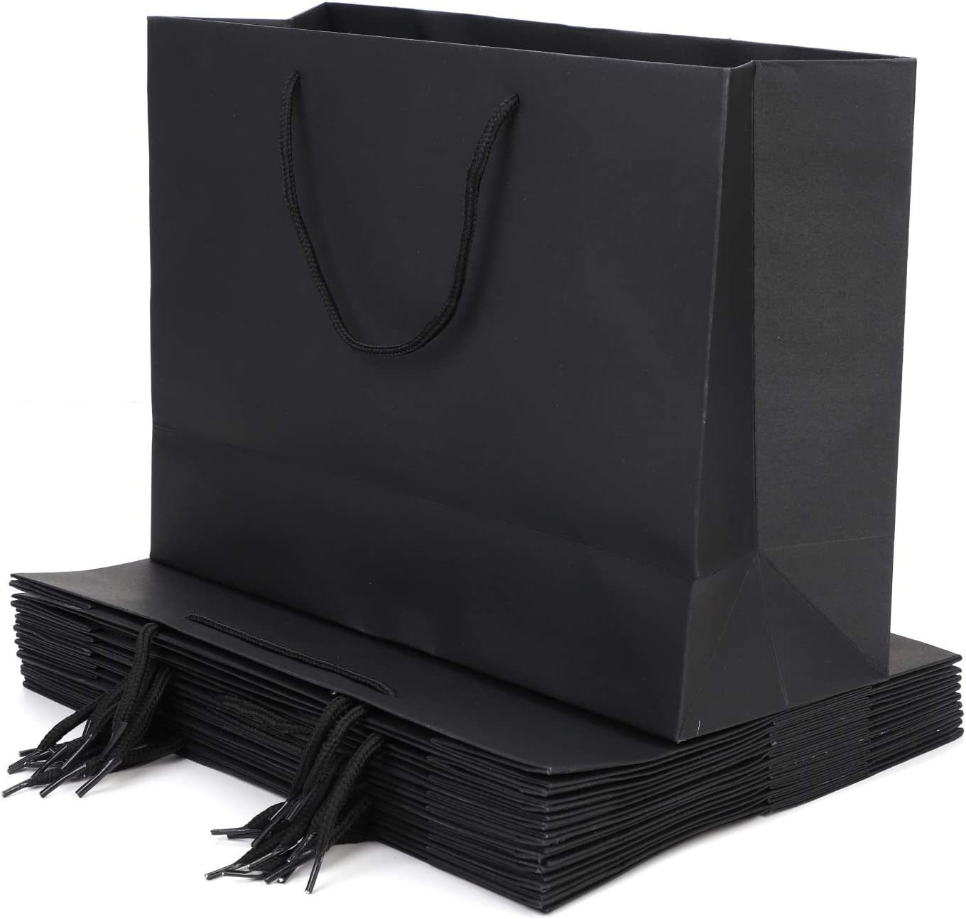 亚马逊情人节黑色礼品购物手提袋服装礼盒纸袋印刷包装袋礼物袋子