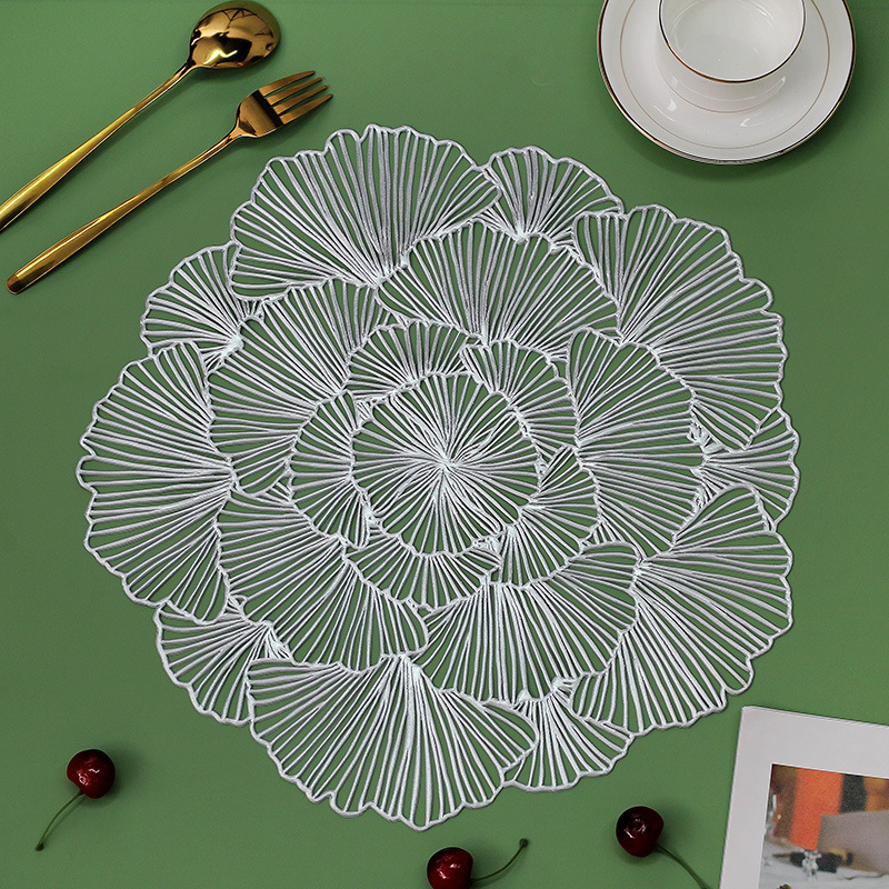 New Nordic Household Table Mat Pvc Placemat Heat Proof Mat Disposable Waterproof and Oilproof and Heatproof Coaster Western-Style Placemat Wholesale