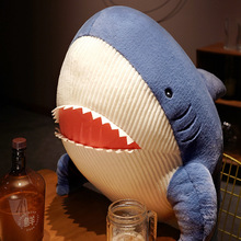 可爱大白鲨玩偶海洋系列鲨鱼抱枕公仔儿童安抚毛绒玩具娃娃可批发