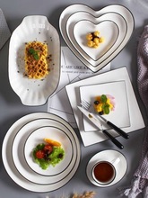 Japanese ceramic plates dish tray disc tableware set
