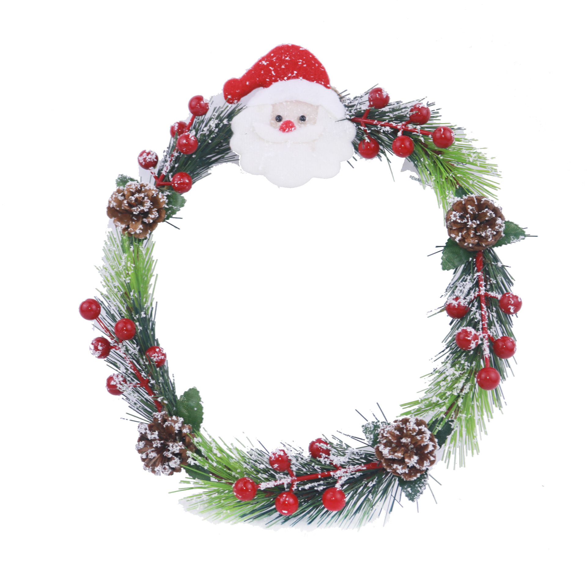 Christmas Garland Pendant 15/20/25cm Christmas Decorations Door Hanging Pendant Pvc Vine Ring Hotel Mall Layout