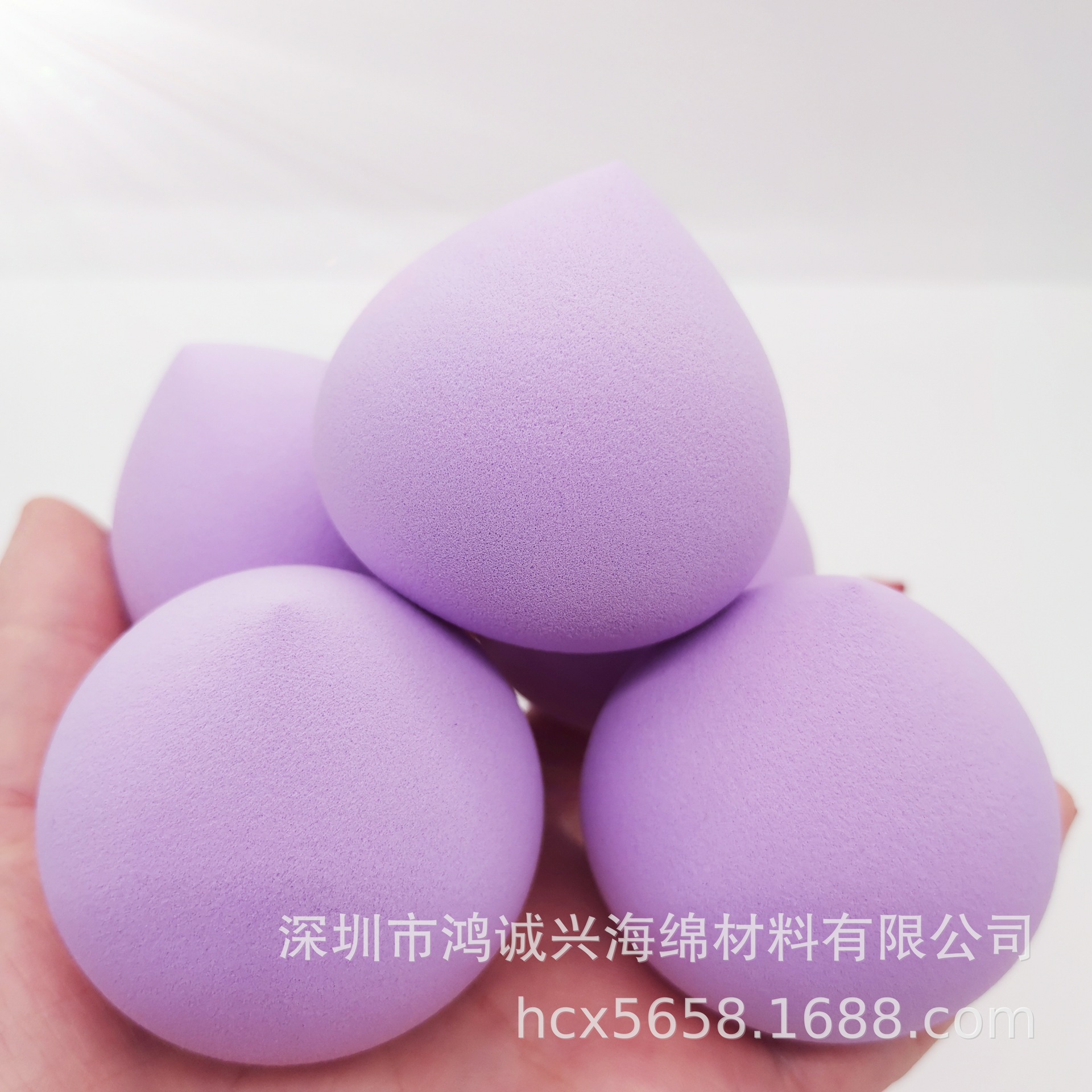 紫色是否跨境出口专供货源否规格桃子粉扑装箱数量1000产地深圳货号