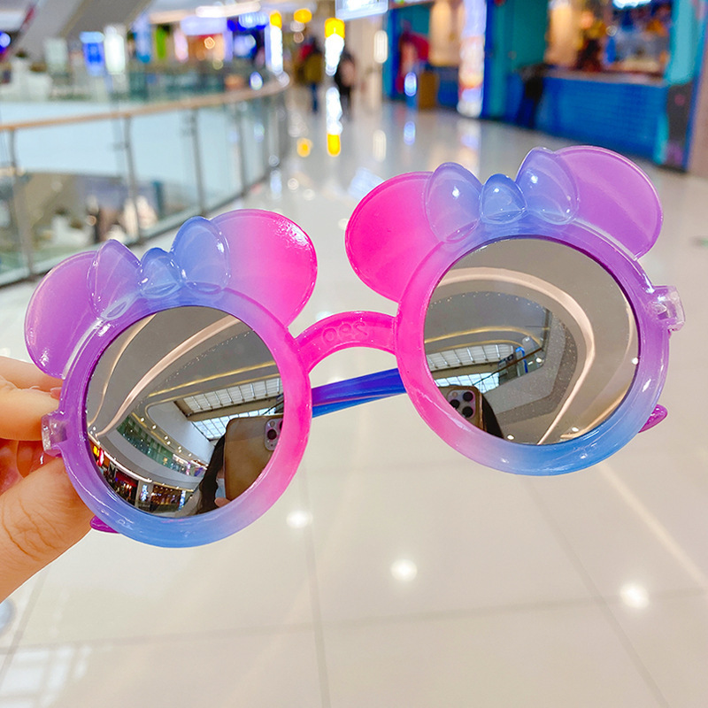 Children's Sunglasses Cute Princess Fashion Gradient Cartoon Men's and Women's Sunglasses Children's Colorful Sun Protection Sun Shade Trendy Glasses