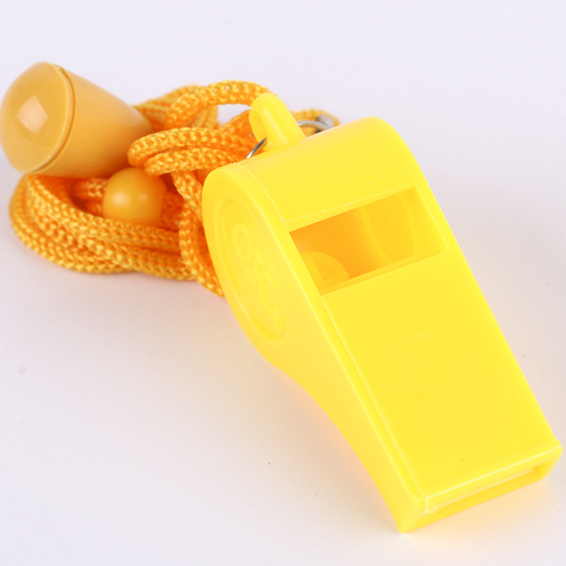 ok塑料口哨黄色有核口哨活动比赛裁判专y户外塑料啦啦队口哨批发