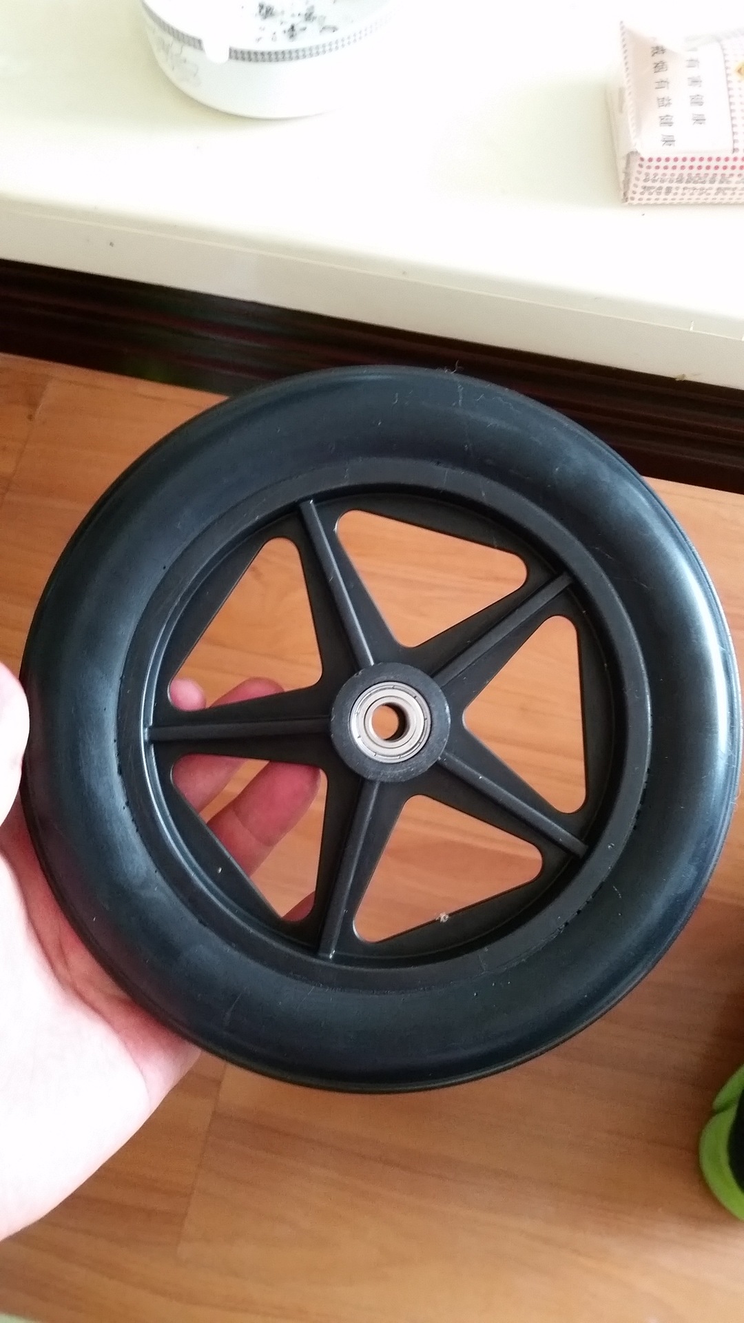 轮椅配件前轮万向轮7寸前小轮前轮轱辘轮椅轮子实心胎小轮-阿里巴巴