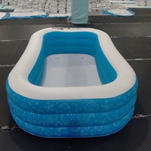 现有磨具定做 跨境电商PVC充气游泳池 2.4米游泳池 海底世界印刷