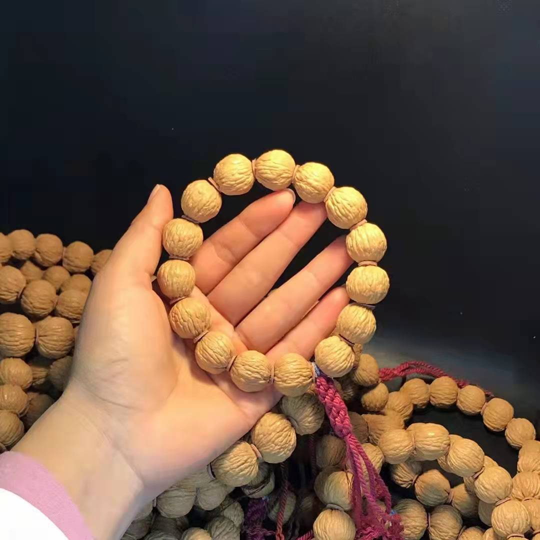 土豪猴头凤羽猴头核桃单圈文玩猴头108长串猴头手串 大量批发