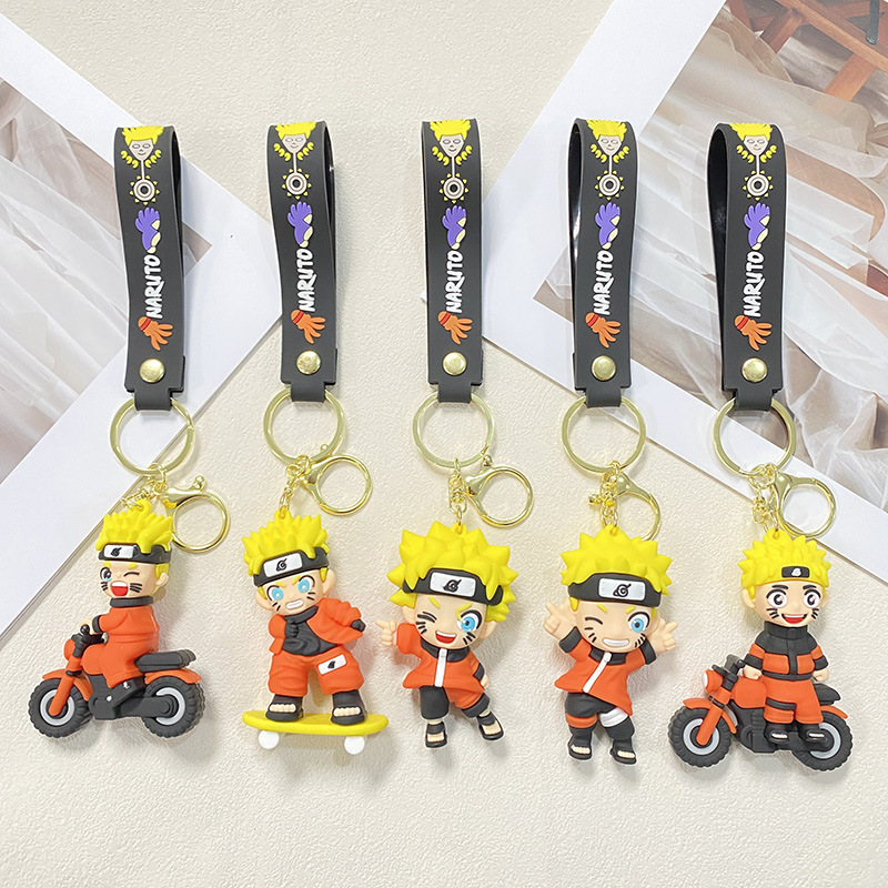 anime uchiha naruto uzumaki naruto cycling kakashi keychain cute key chain men and women accessories gift