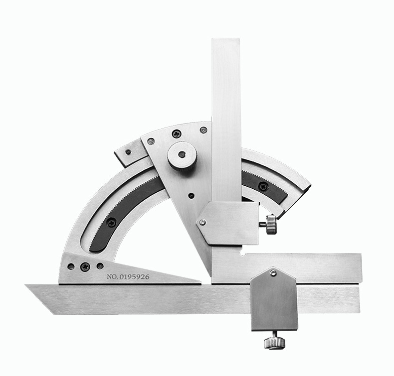 山测 万能角度尺 0-320度 不锈钢角尺 高精度万用游标量角器