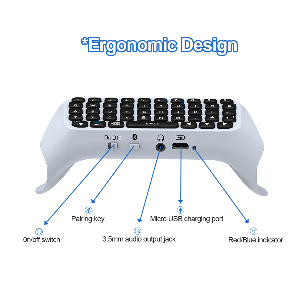 Ps5 Handle Bluetooth Wireless Keyboard Ps5 Bluetooth External Keyboard Ps5 Handle Chat Voice Bluetooth Keyboard