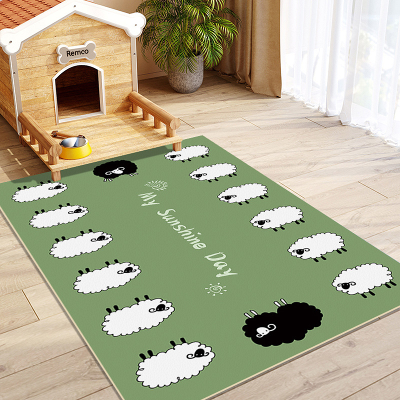 Pet Mat Waterproof and Anti-Urine Non-Slip Leather Erasable and Washable Exclusive for Cats Dog Mat Doorway Carpet