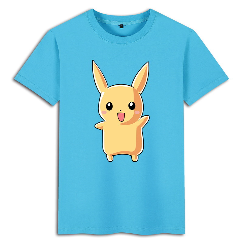 口袋妖怪宠物小精灵宝可梦联名皮卡丘卡通短袖t恤男夏季半袖衣服
