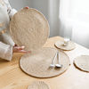 Rattan Coaster Japanese Flax Insulation pad Anti scald Plate mat Mat household Potholders weave Cushion