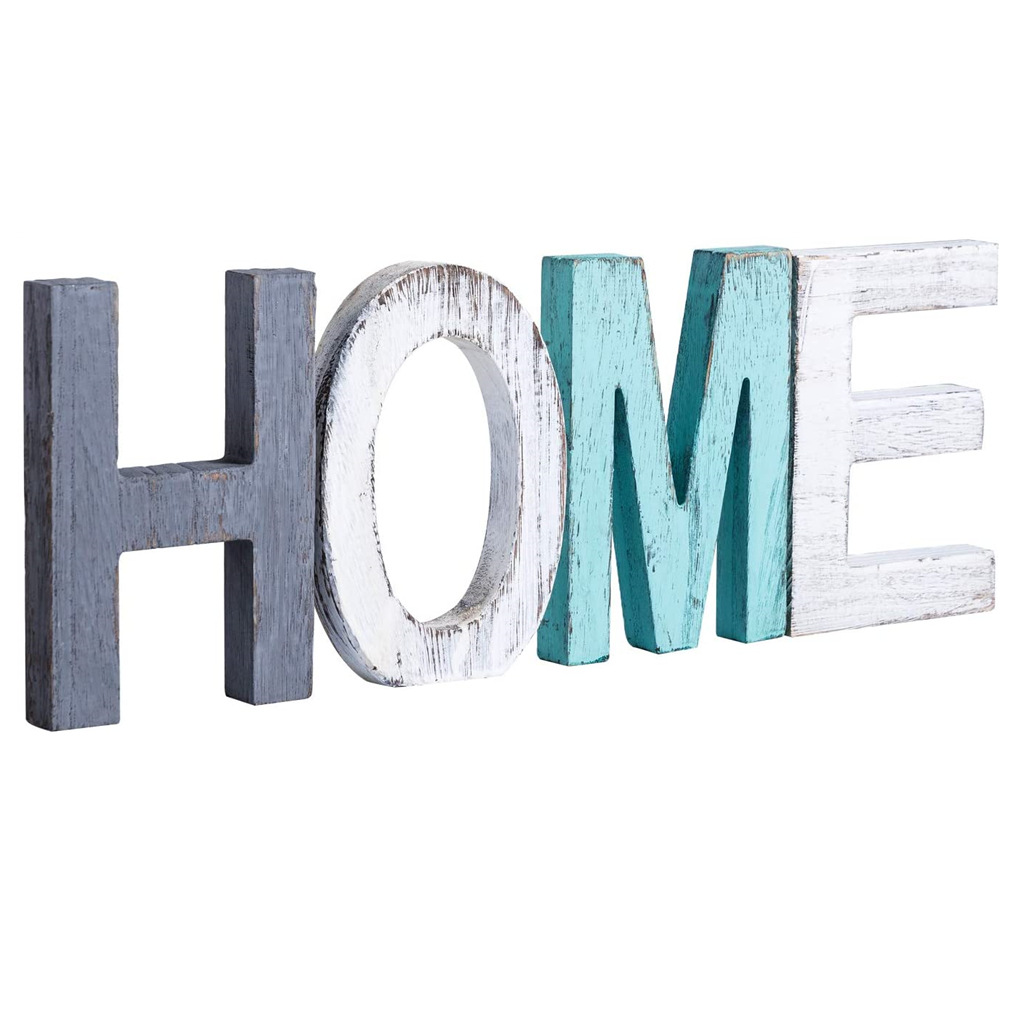 田园木制做旧字母home摆设 创意木质工艺品 家居桌面装饰品摆件