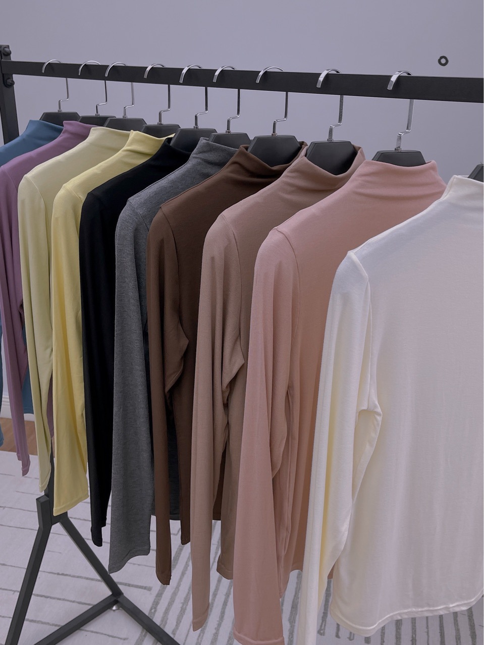 2021女装新款精品莫代尔糖果色系打底衫内搭搭弹力性价比品牌现货