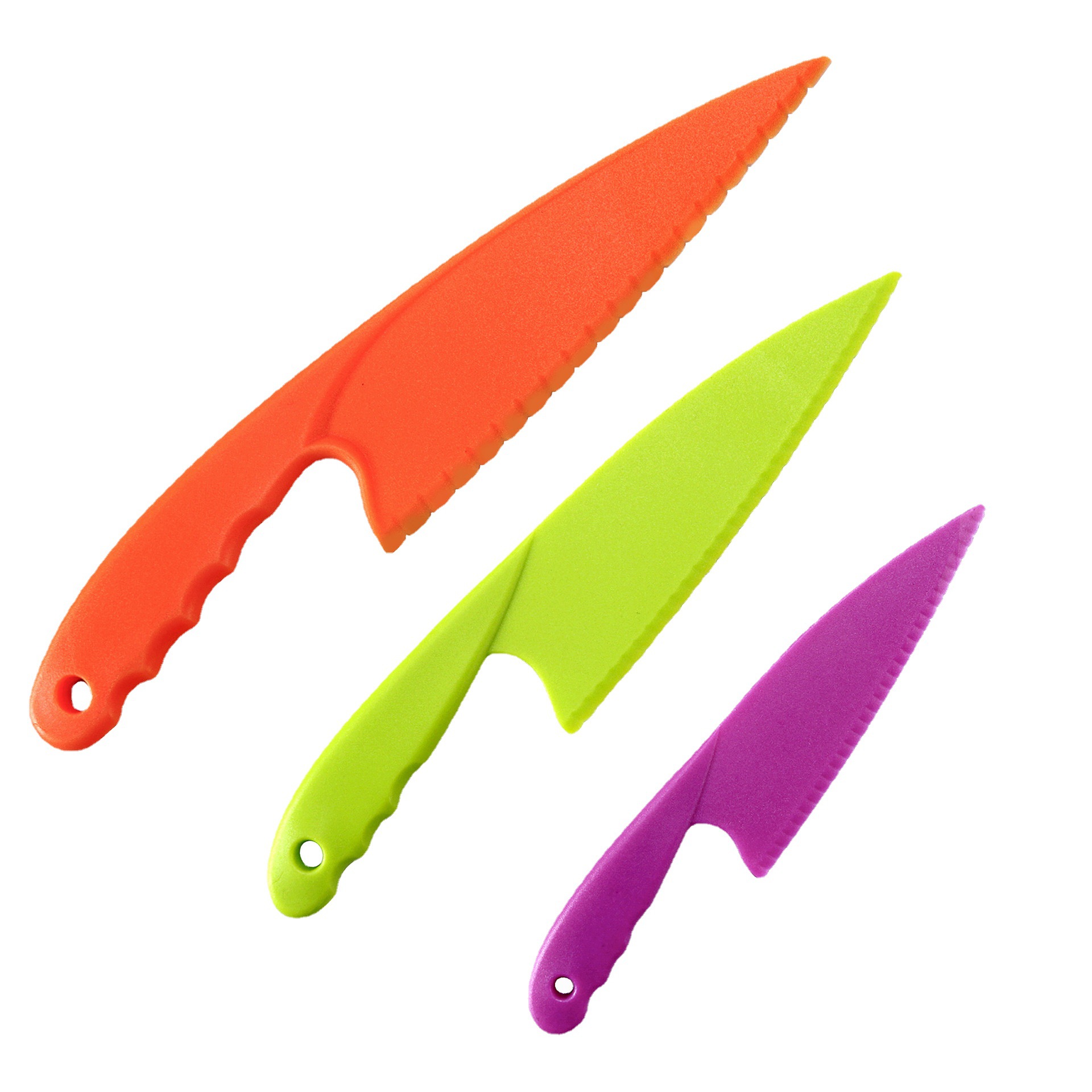 Wholesale Amazon Hot Sale Children's Plastic Fruit Knife Birthday Cake Stand Knife Cheese Dessert Knife Bread Knife