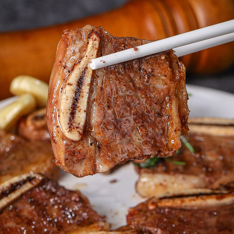 黑椒牛仔骨半成品预制菜原切新鲜冷冻牛肋骨牛肉带骨牛排商用食材