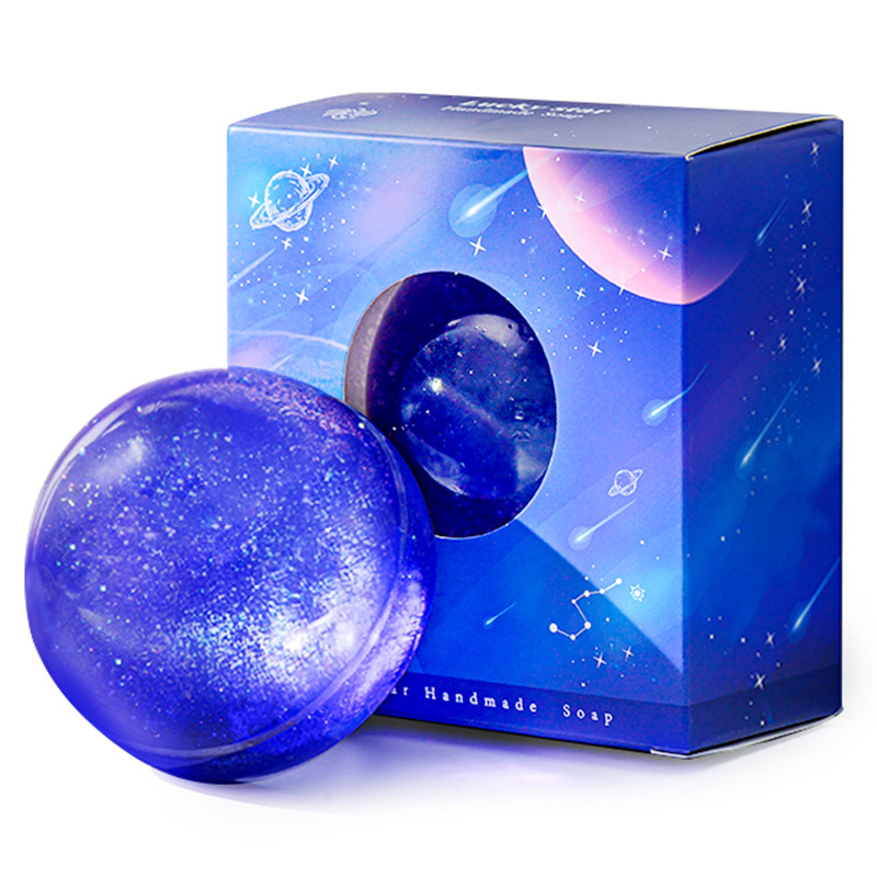 In Stock Lucky Starry Sky Soap Handmade Soap Hand Gift Community Online Red Group Purchase TikTok Same Style Galaxy Perfume Soap Wholesale