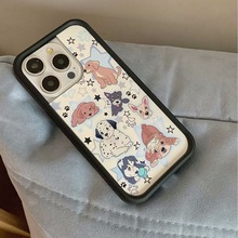 卡通涂鸦星星小狗iPhone15可爱14ProMax适用苹果13手机壳12软15PM