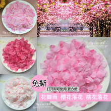 免撕绢布花瓣假花瓣仿真花瓣手抛花舞台撒花桃花花瓣樱花花瓣前晚