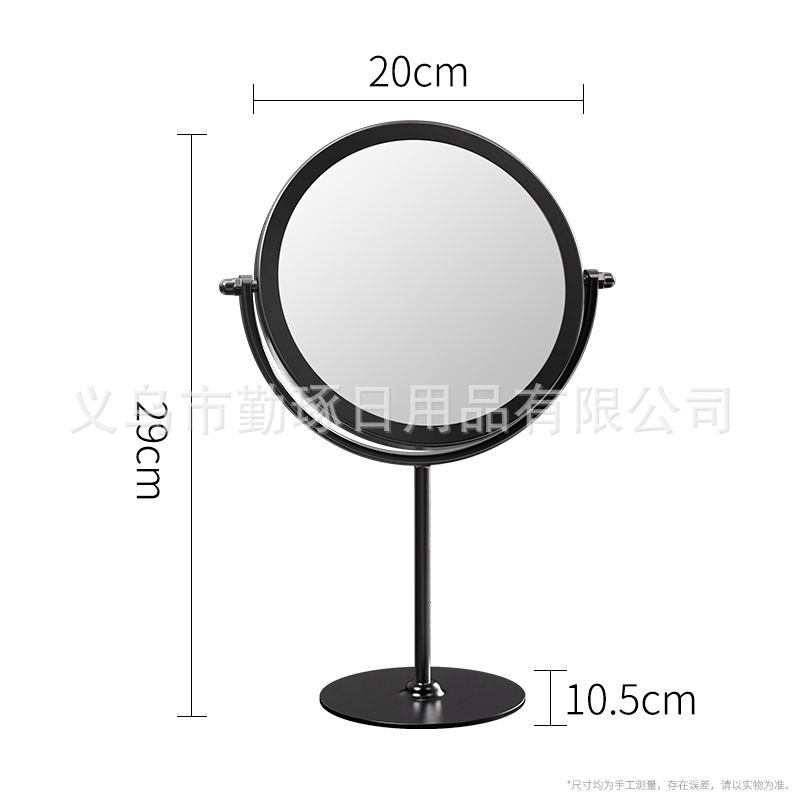 Cross-Border Metal Iron Art Mirror Student Dormitory Desktop Desktop Stand-up Makeup Mirror Nordic Instagram Style Dressing Mirror