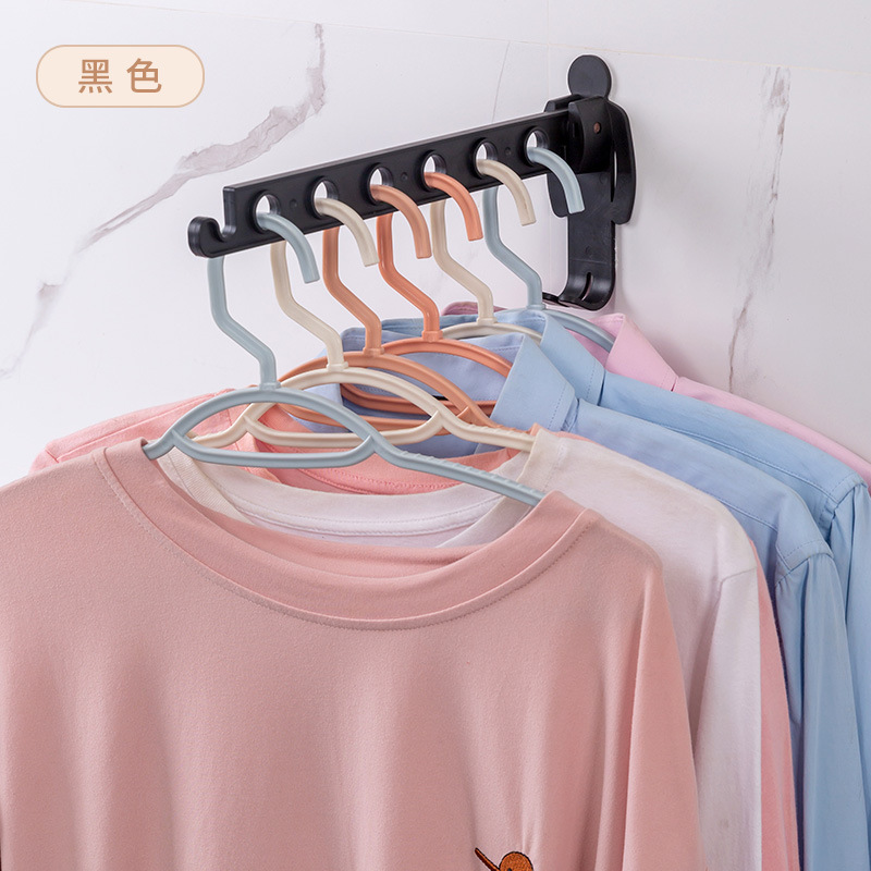 Punch-Free Multifunctional Folding Clothes Hanger Wall-Mounted Indoor Hanger Balcony Clothes Rail Upgrade Invisible Clothes Hanger