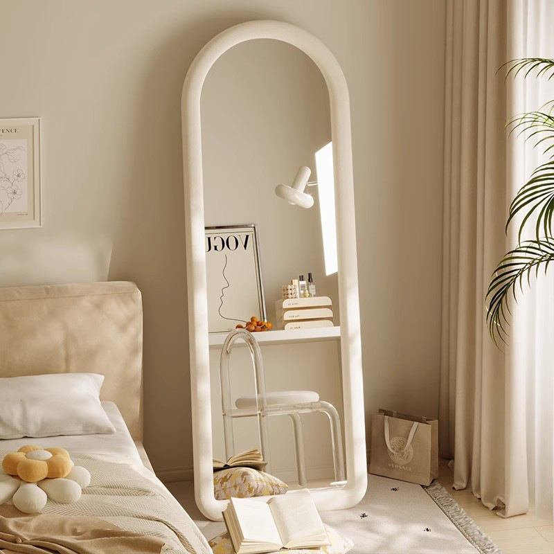 全身镜女生卧室法式家用ins风穿衣镜网红落地挂墙化妆简约试衣镜