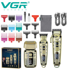 VGR跨境金属套装电推剪数显男士油头电推子电动剃须刀剃头刀V-642