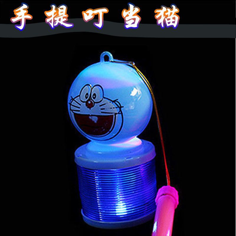 New Internet Celebrity Children's Cartoon Portable Luminous Rainbow Spring Small Bell Pepper Kids Toys Cheap Tome Lamp