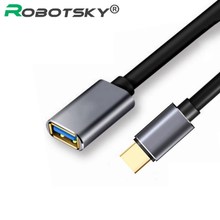 USB C OTG Data Cable Metal Type C Male to USB 3.0 Female Ex