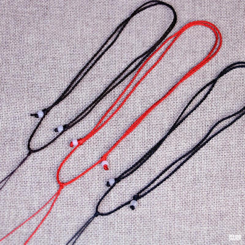 细款含尾珠玉线项链绳子配件手工编织可调节吊坠绳子配饰项链挂绳