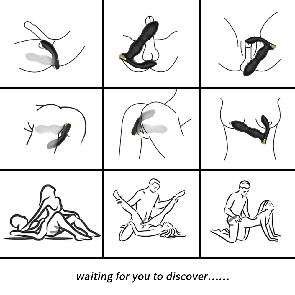 萌淇充电伸缩前列腺 伸缩双震动夫妻调情自慰前列腺按摩器批发