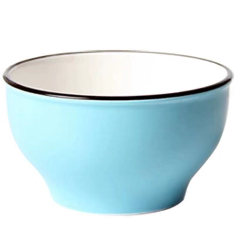 厂家5.5英寸利比碗 家用陶瓷吃饭碗汤碗 创意简约釉彩陶瓷碗盘