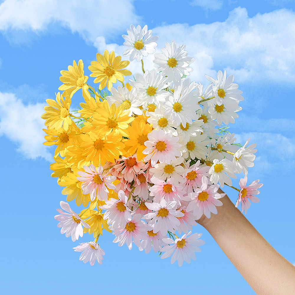 ins洋甘菊小雏菊花干客厅家居仿真园艺仿真植物文化办公
