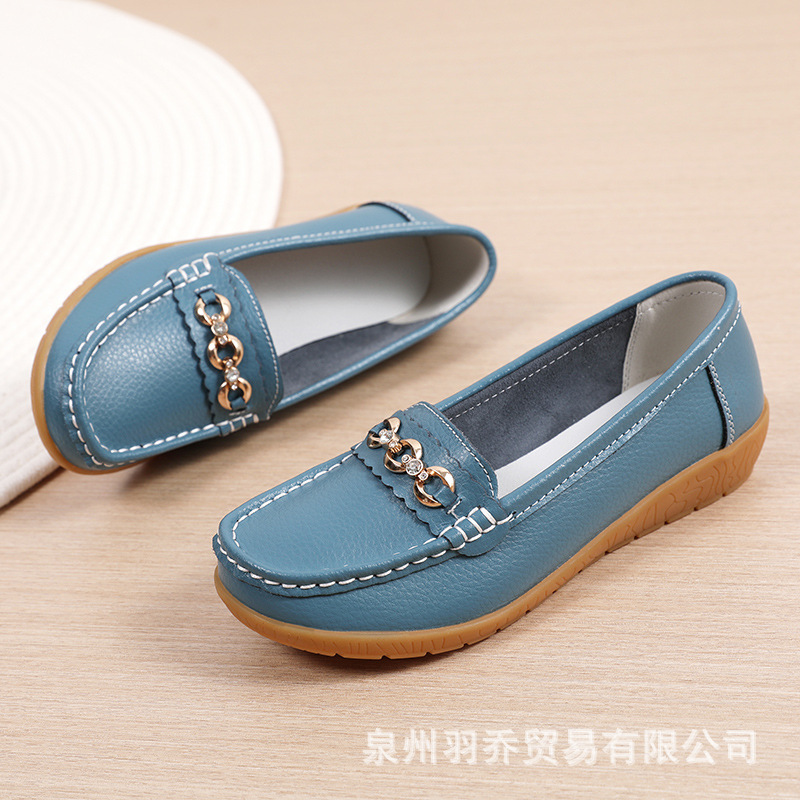 flat heel shoe Factory Wholesale New Women's Shoes Casual Loafers Fashionable Simple Lazy Shoes Comfortable Large Size Shallow Mouth Mom Shoes