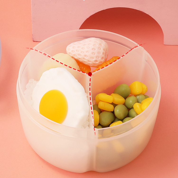 Baby Milk Powder Box Three-Grid Rotating Milk Container Baby Going out Portable Storage Box Separately Packed Case Sealed Snack Box