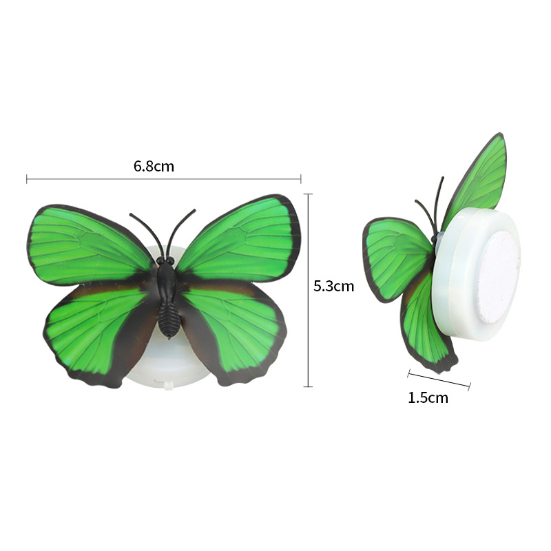 Simulation Led Colorful Light-Emitting Butterfly Room Decoration Accessories Butterfly Lamp Wall Stickers Butterfly