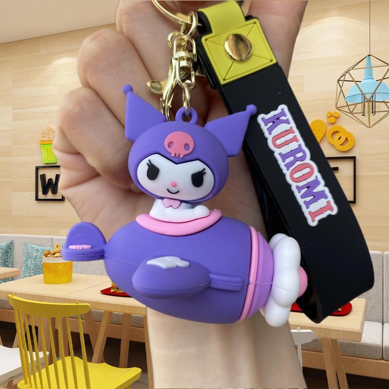 New Sanrio Hangku Loomi Keychain Cute Melody Schoolbag Pendant Car Key Chain Small Gift